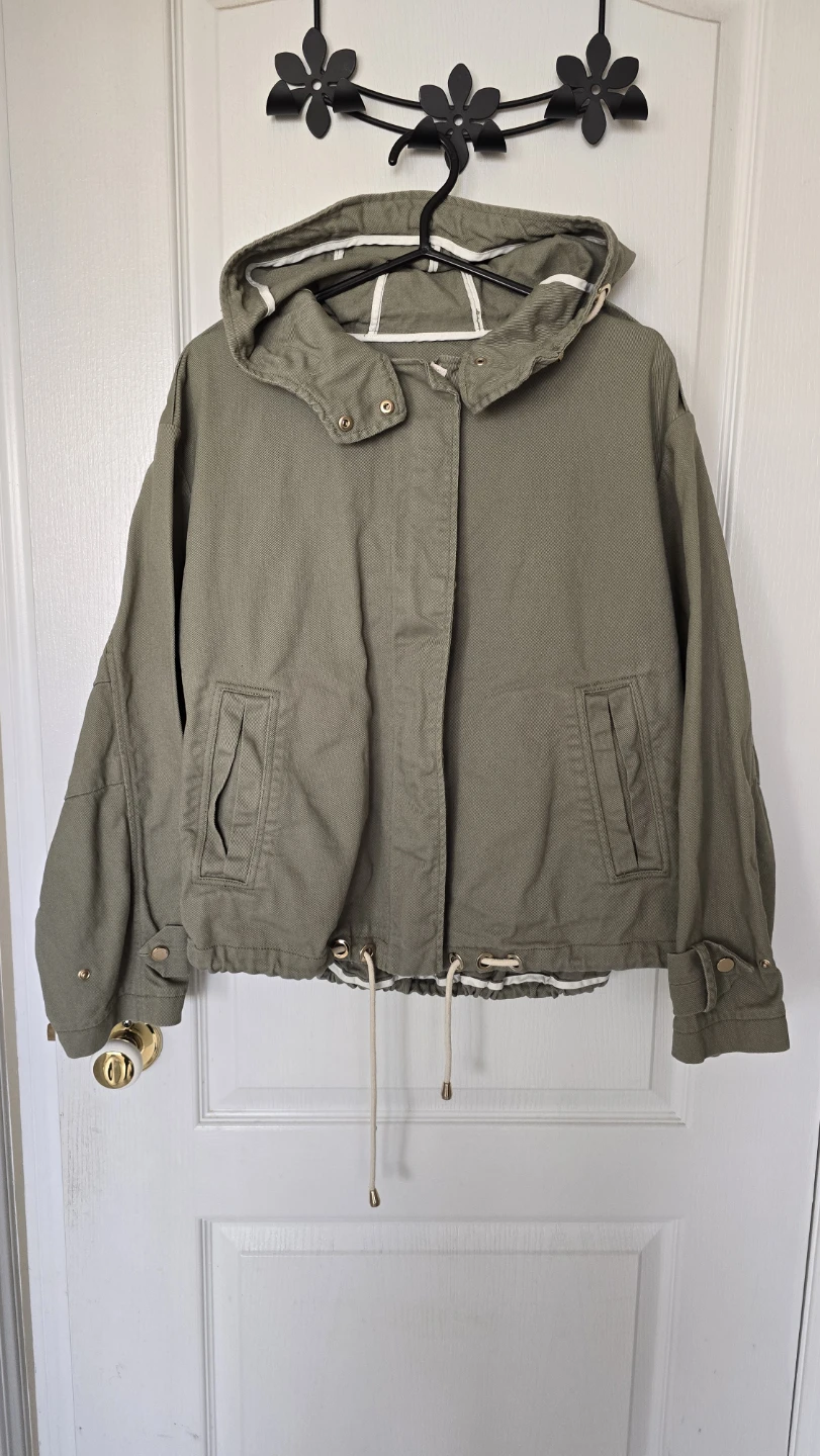 ZARA Hooded Jacket - Olive Green - XS - photo 2