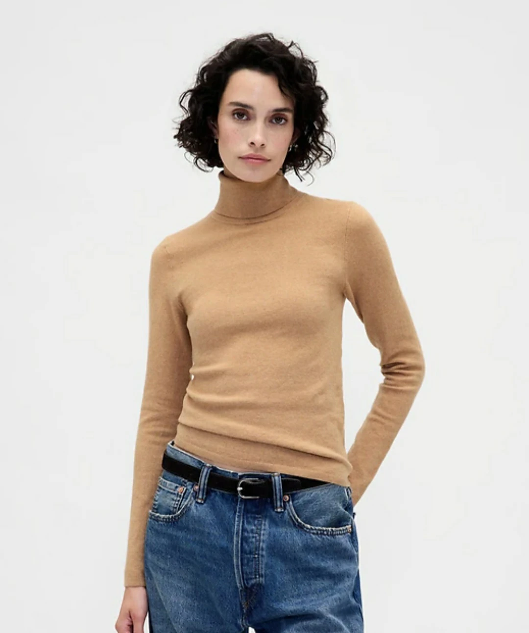 Gap CashSoft Stretch Turtleneck Sweater Black Size S/P