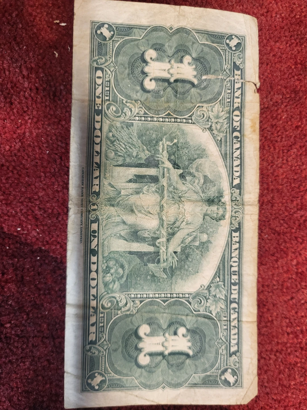 1937 Bank of Canada One Dollar Note - photo 2
