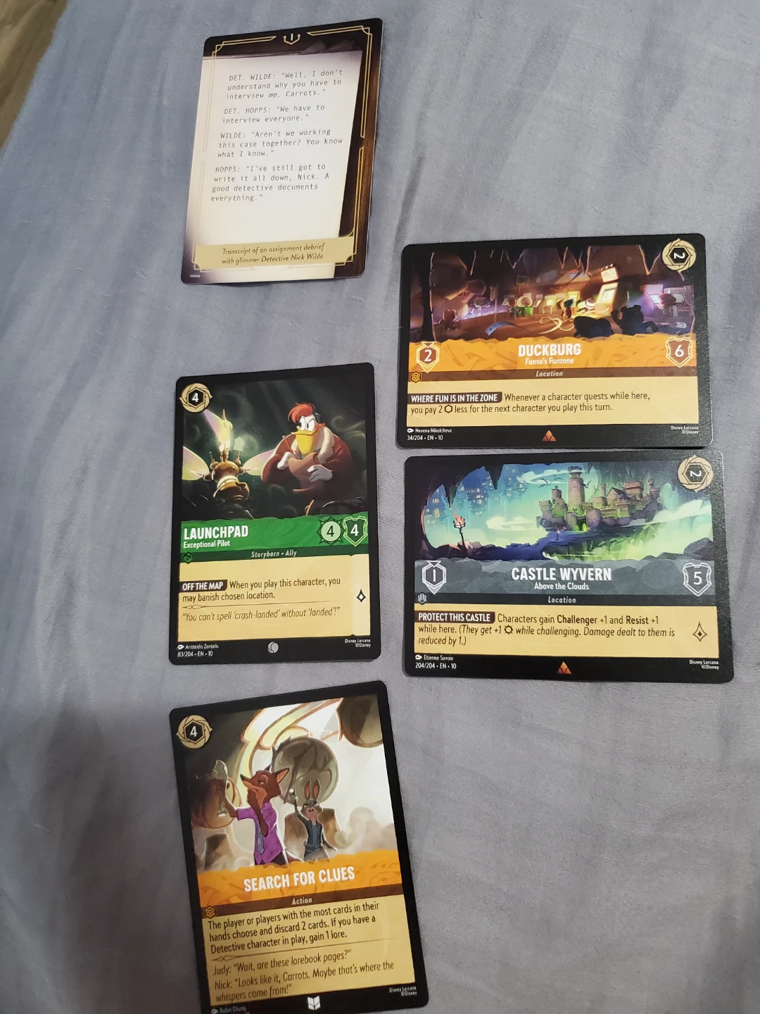 Disney Villains Set of Disney Lorcana TCG Cards