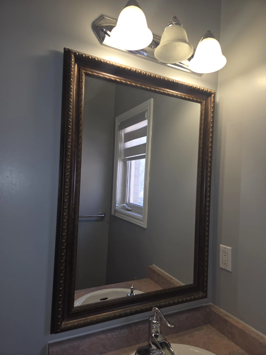 Ornate Framed Bathroom Mirror