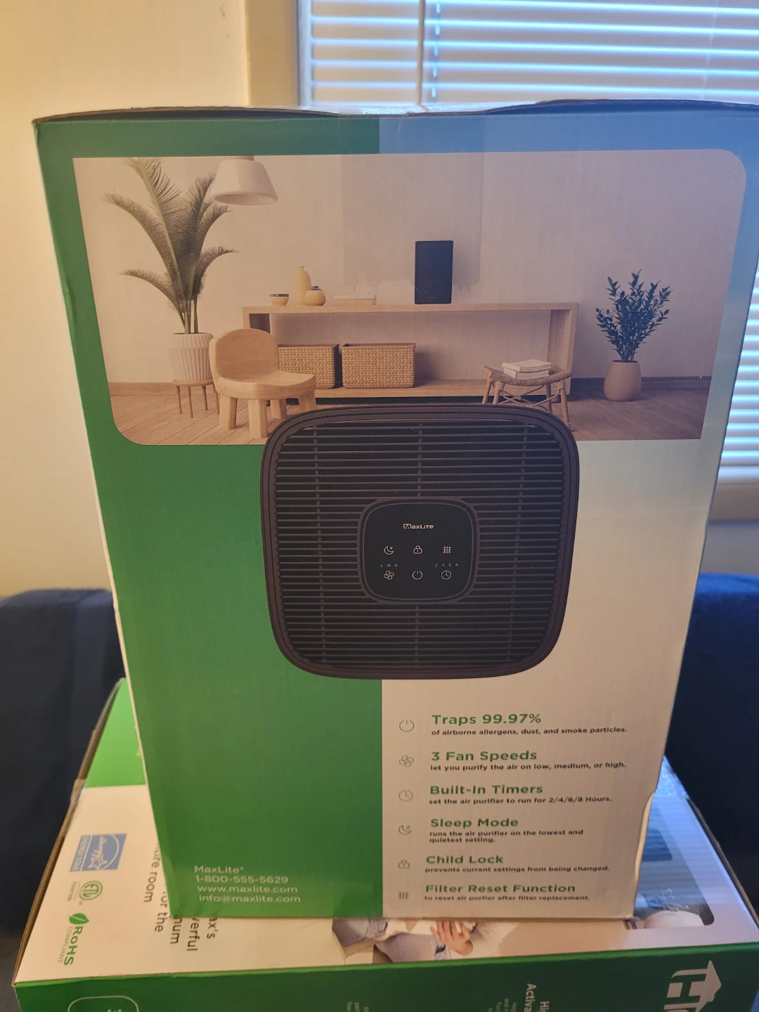 MaxLite Home PurAirMax True HEPA Air Purifier