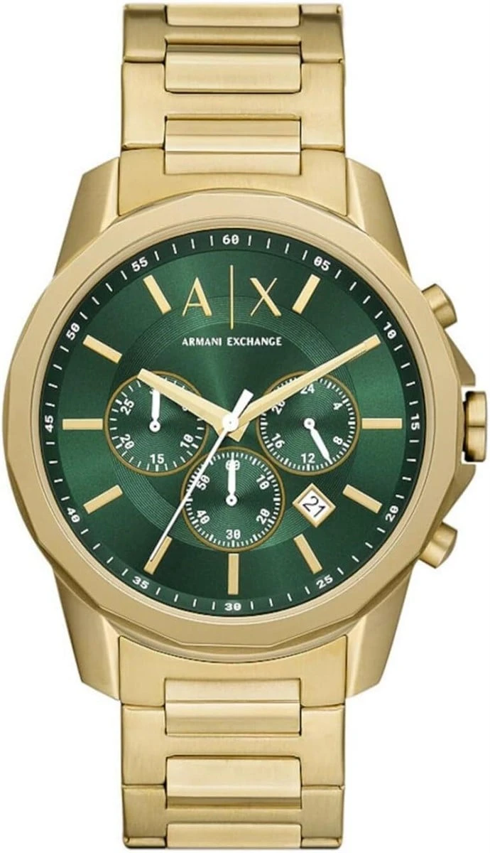 Armani Exchange A|X 1746 Gold Tone Chronograph Green Dial Watch - photo 4