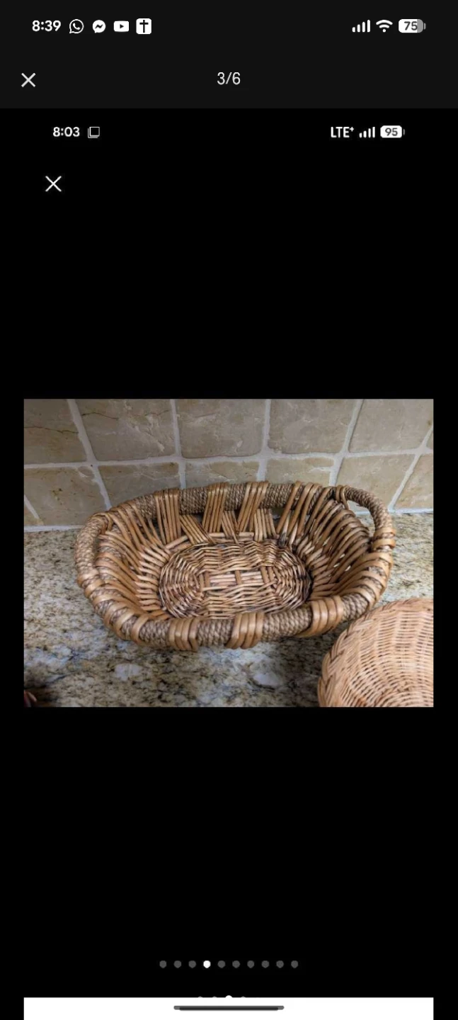 Set of 5 Assorted Wicker Baskets - photo 5