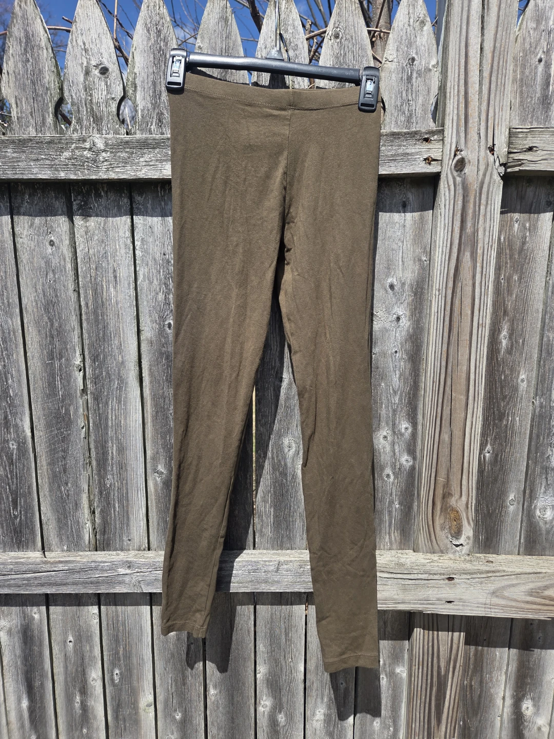 Olive Green Knit Leggings