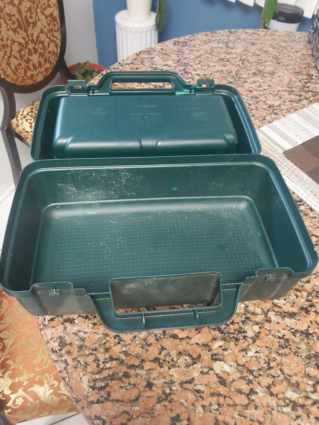 Green Plastic Tackle Box with Compartments - photo 3