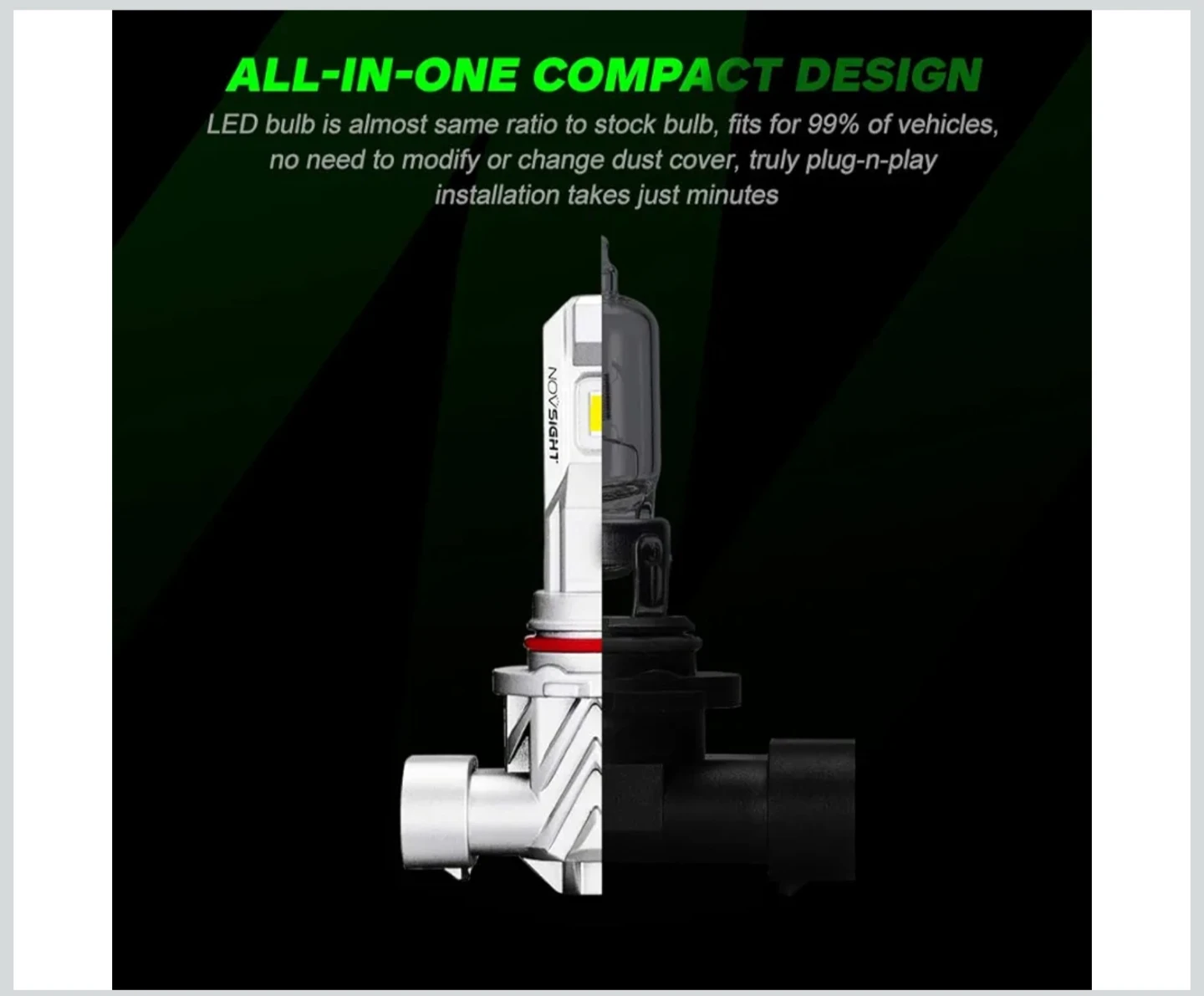 NOV SIGHT Auto Lighting LED Bulbs 9005 - photo 4