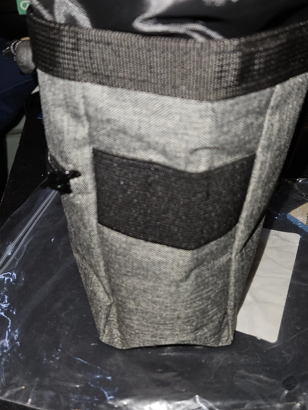 Gray Tool Bag with Zipper Pockets and Belt Clip