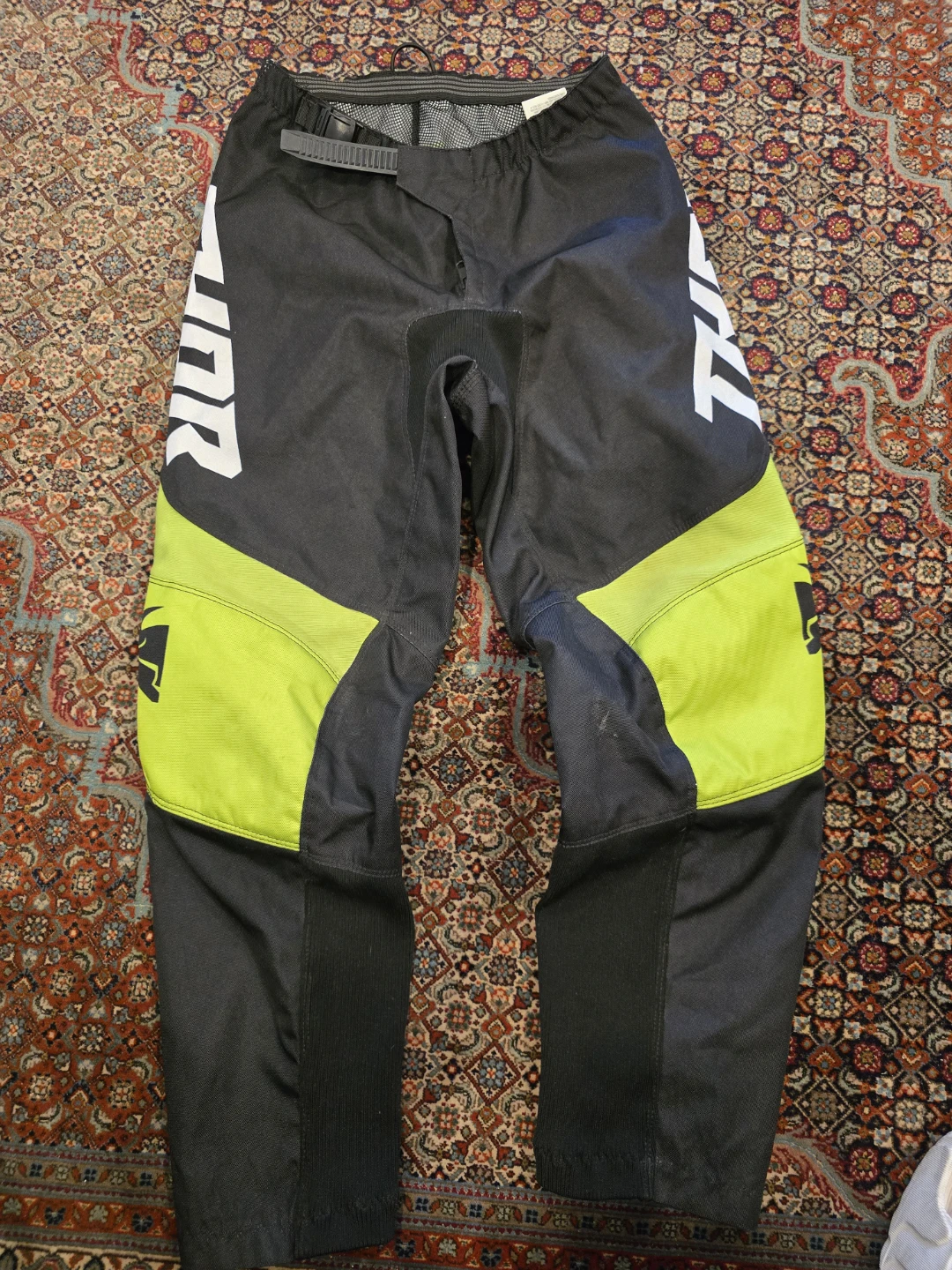 Thor Motocross Pants - Black/Neon Yellow - Size 28