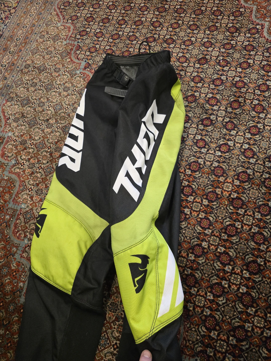 Thor Motocross Pants - Black/Neon Yellow - Size 28 - photo 2