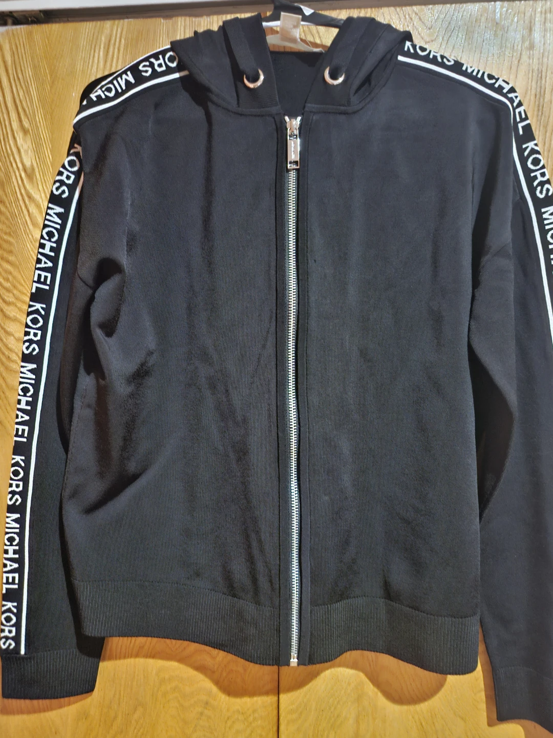 Michael Kors Black Zip-Up Hoodie Jacket Size S