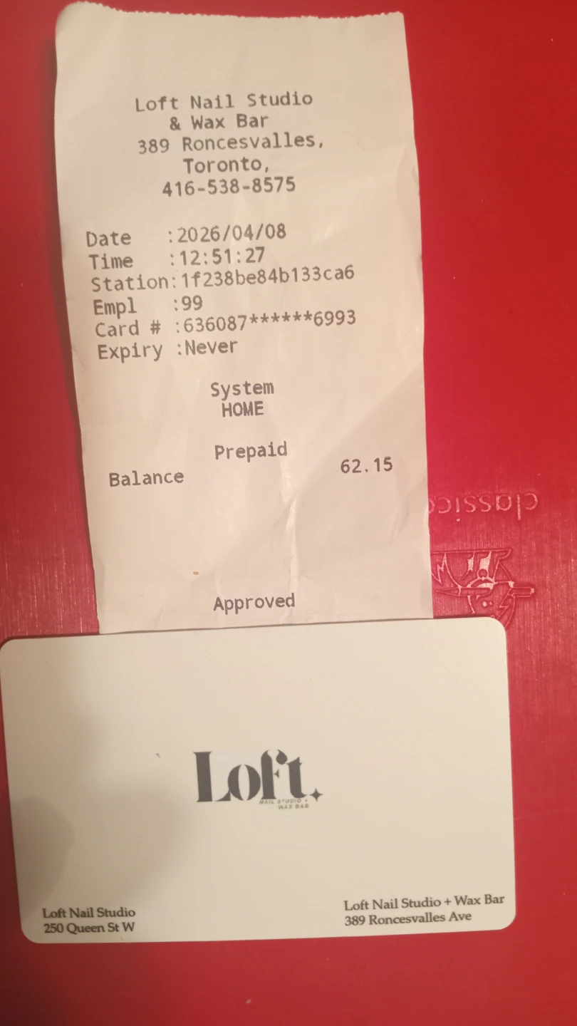 Loft Nail Studio & Wax Bar Gift Card - $62.15