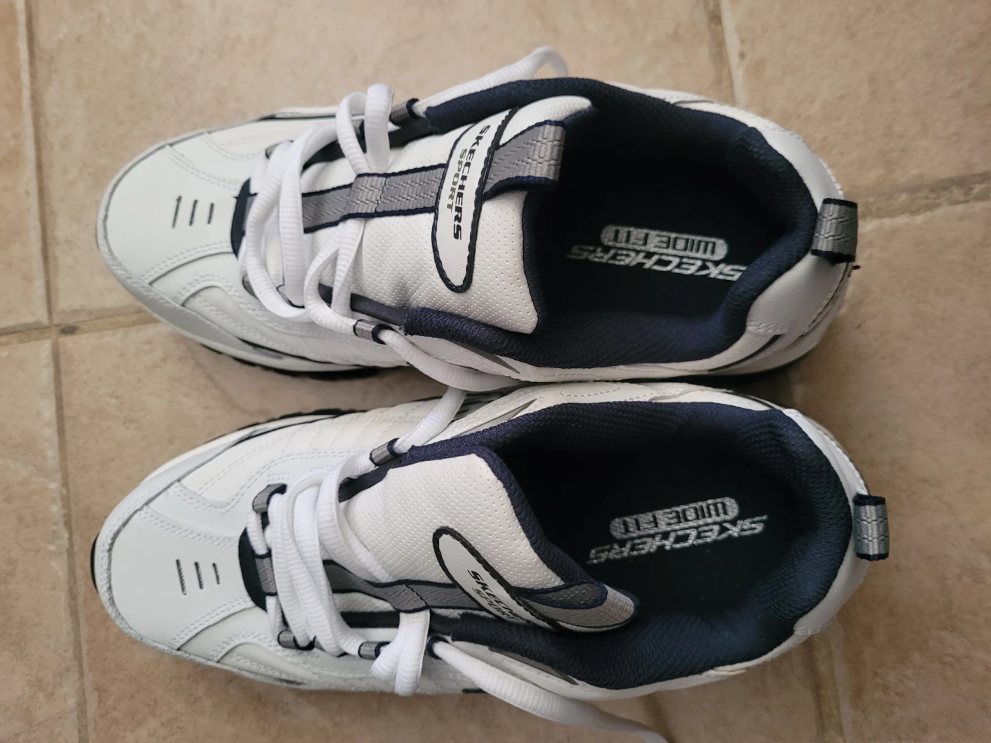 Skechers Sport Wide Fit White Athletic Shoes - photo 2