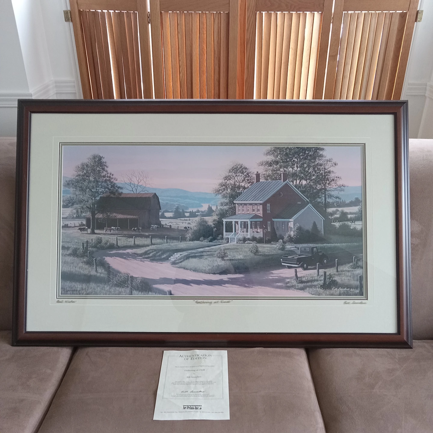 Limited Edition Bill Saunders Print Signed on Glass by Artist