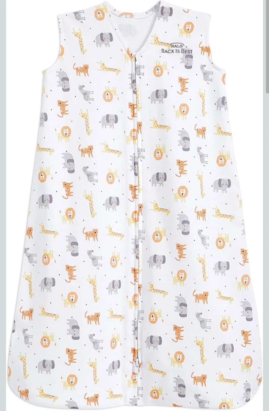 HALO SleepSack Wearable Blanket - White Animal Print - Medium