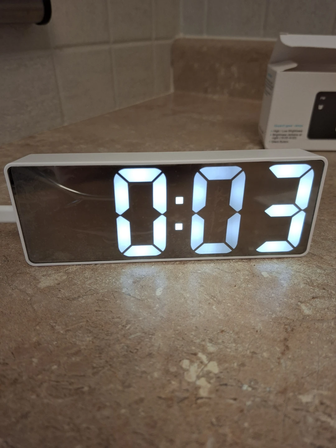 Digital Alarm Clock with USB Charger