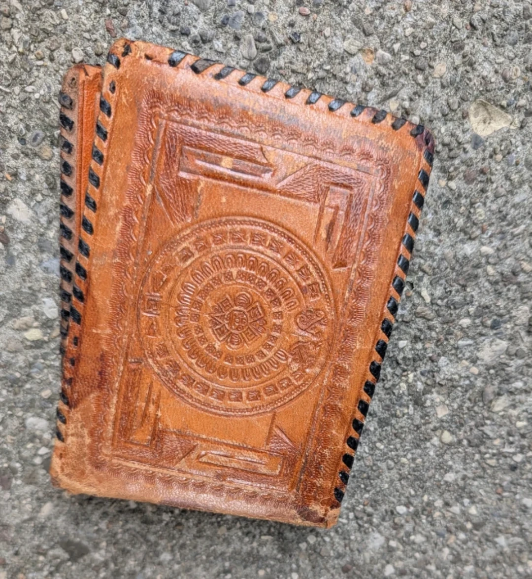 Vintage Tooled Leather Bifold Wallet