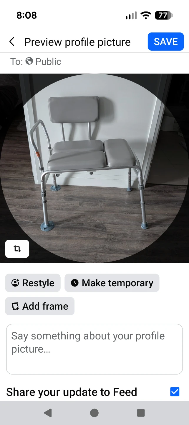 Bath Safety Seat with Back and Arms