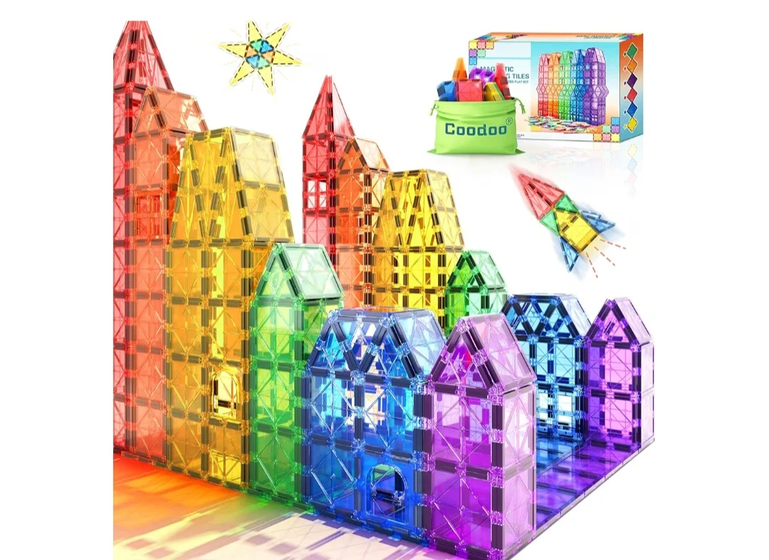 Coodoo Magnetic Building Tiles - 40 Piece Set