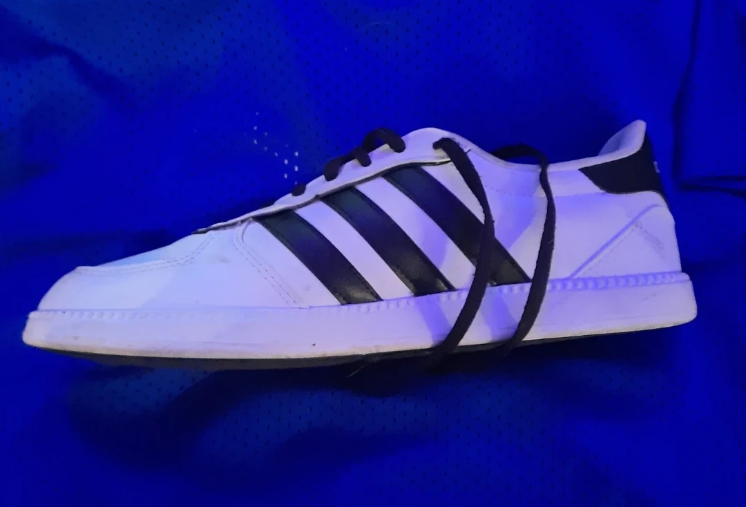 Adidas White and Black Striped Sneakers