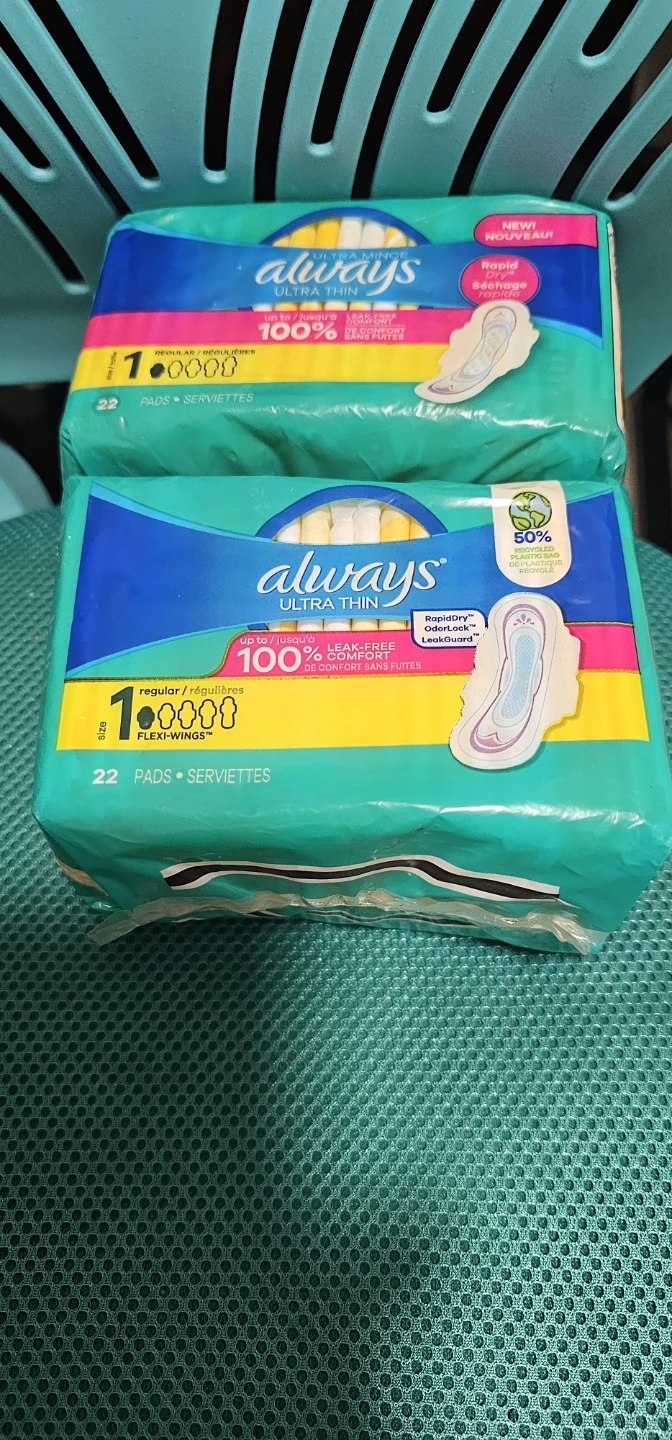 Always Ultra Thin Pads - Regular/Liner - 2 Packs (44 Pads Total) - photo 3