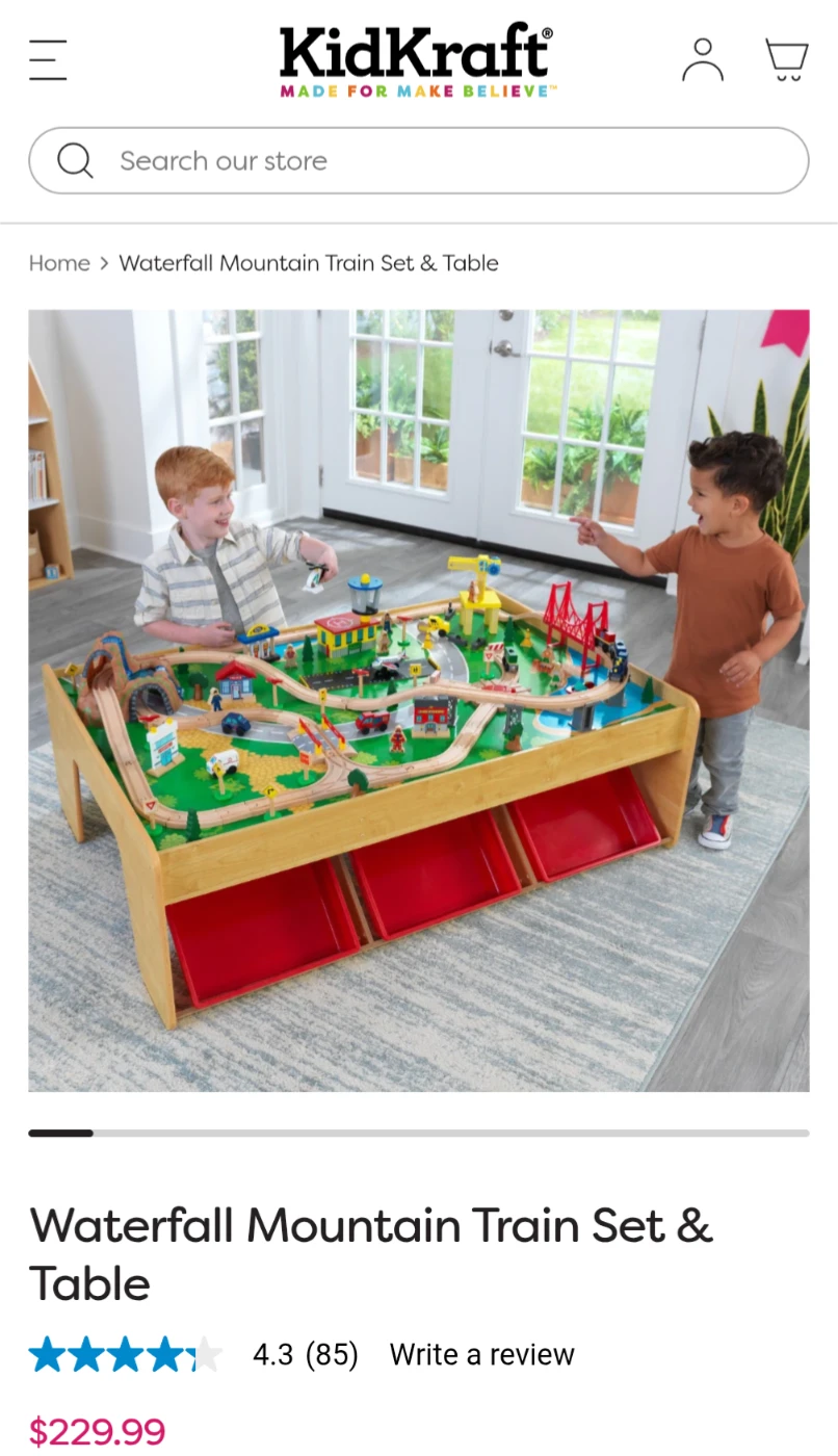 KidKraft Waterfall Mountain Train Set & Table - photo 4