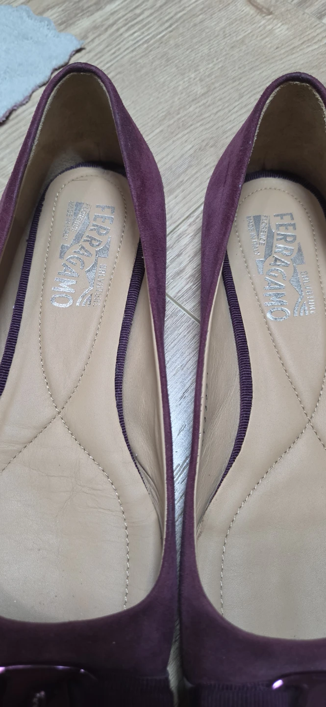 Salvatore Ferragamo Suede Ballet Flats - Purple - photo 2