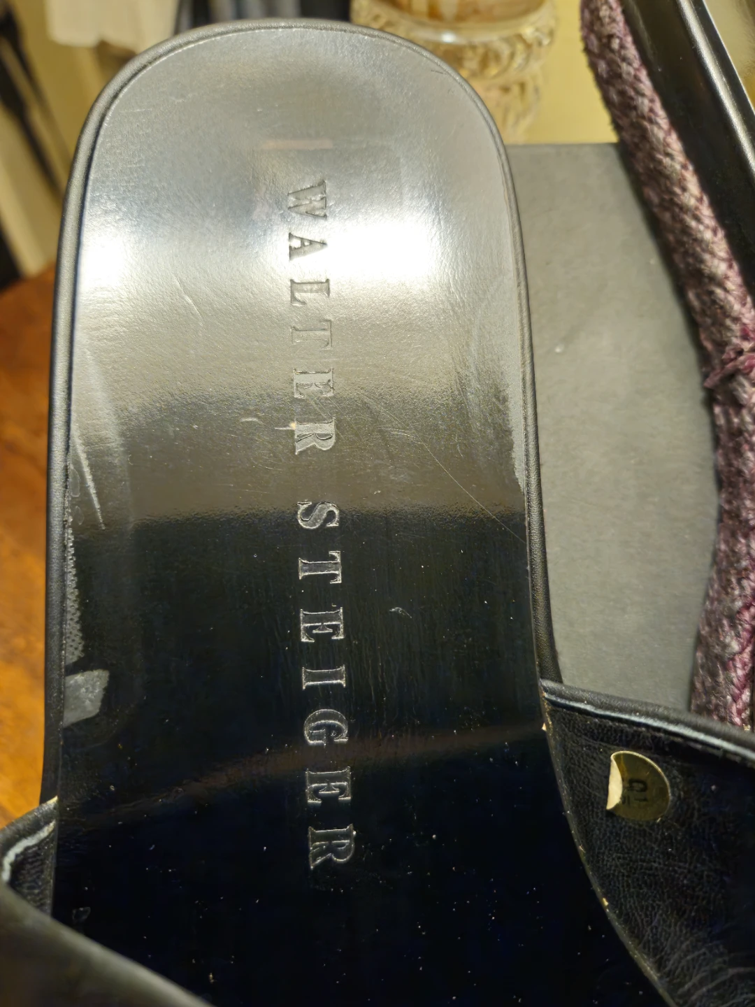 Walter Steiger Black Leather Wedge Mules - photo 5