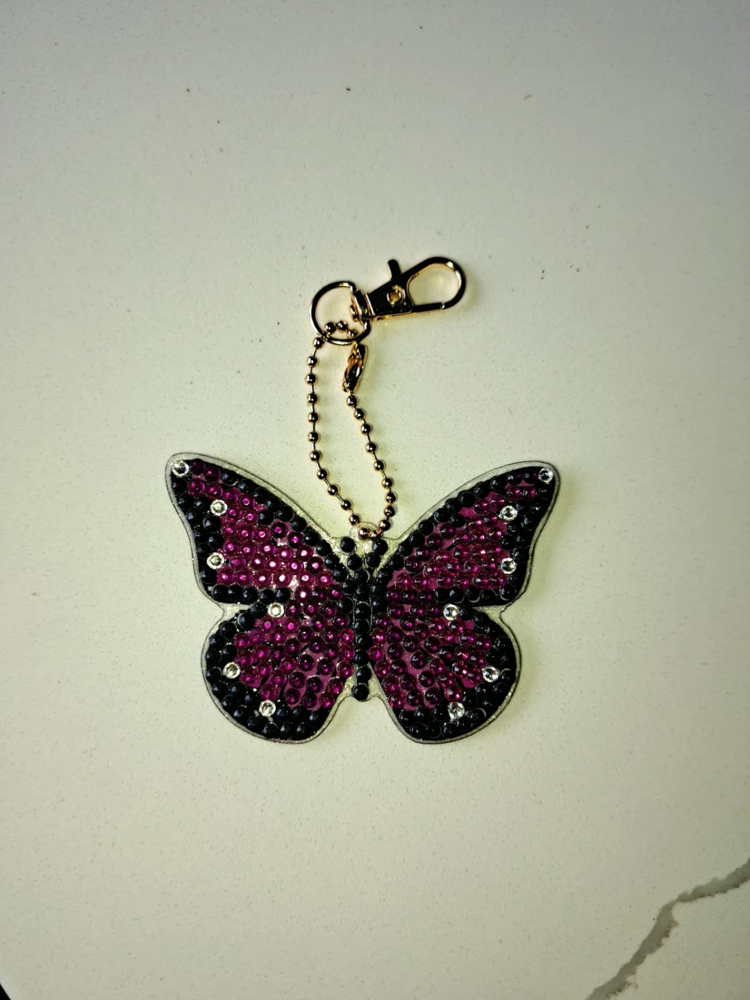 Butterfly Keychain with Rhinestones - photo 2