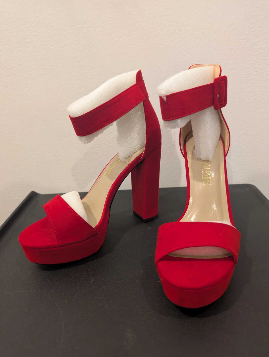 Dream Pairs Glitter Platform Heels - 2 Silver and 2 Red - photo 2