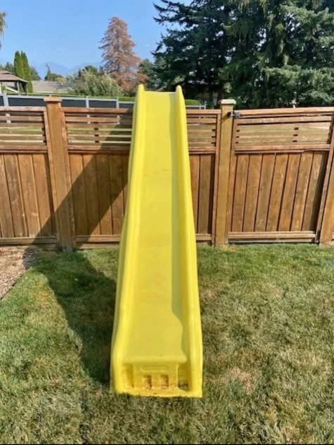 Yellow Plastic Playground Slide
