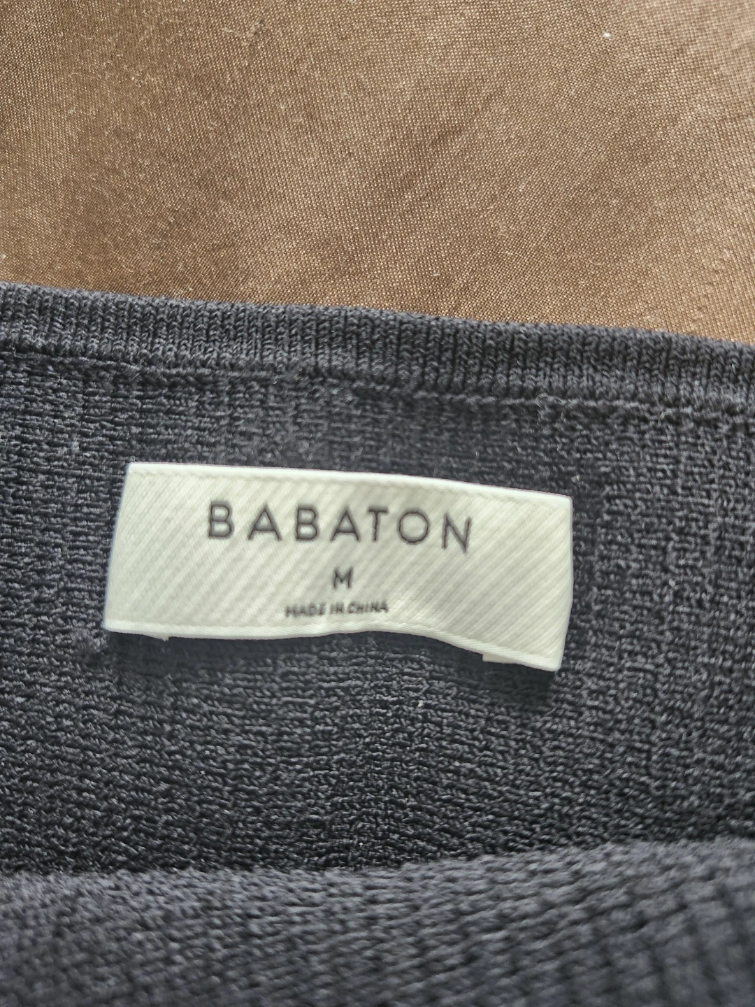 Babaton Black Striped Knit Top Size M - photo 2