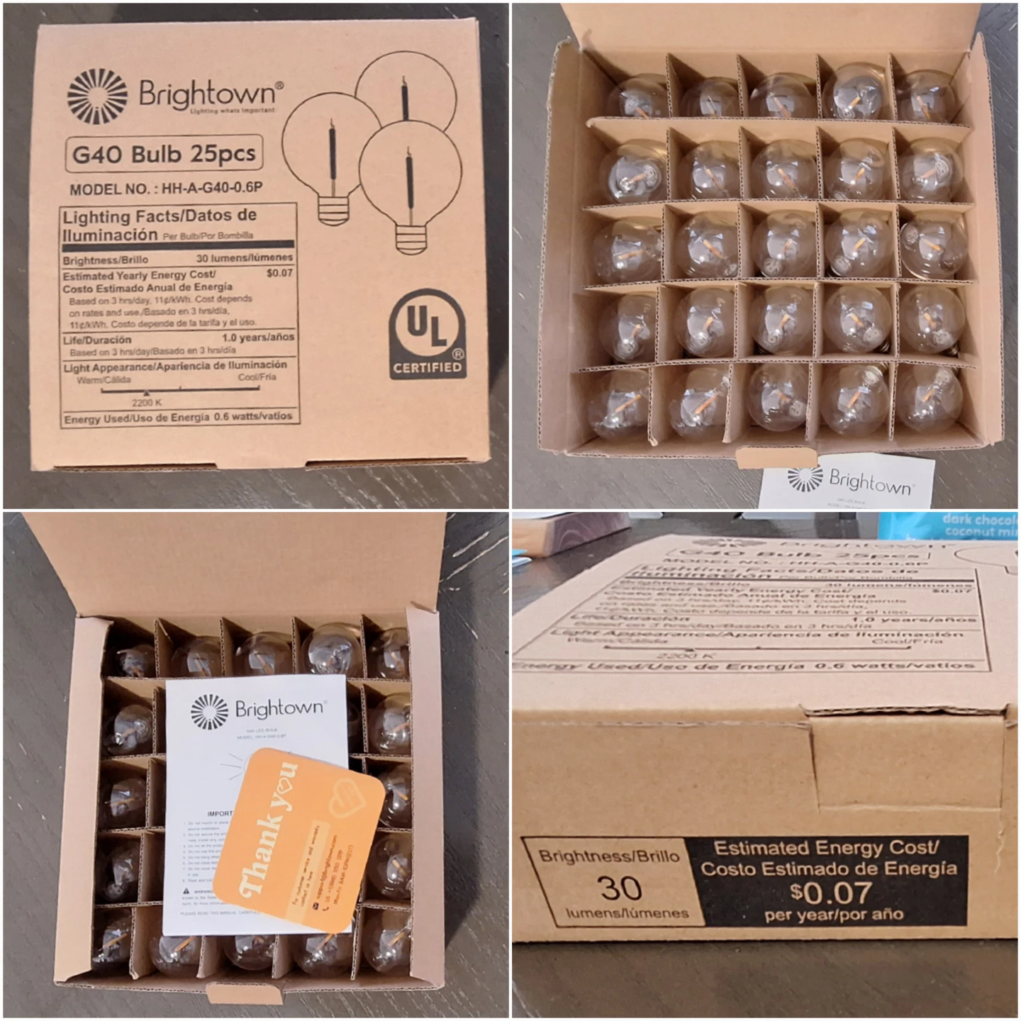 LED lightbulbs - indoor/outdoor use - C7/E12 2200k NEW - photo 2
