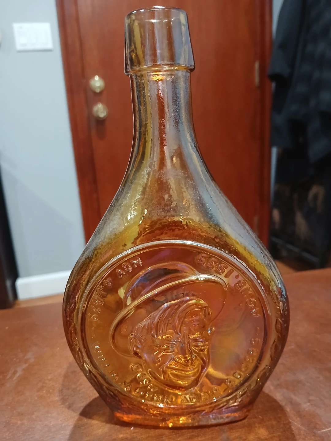Vintage "The Man From Snowy River" Amber Glass Bottle