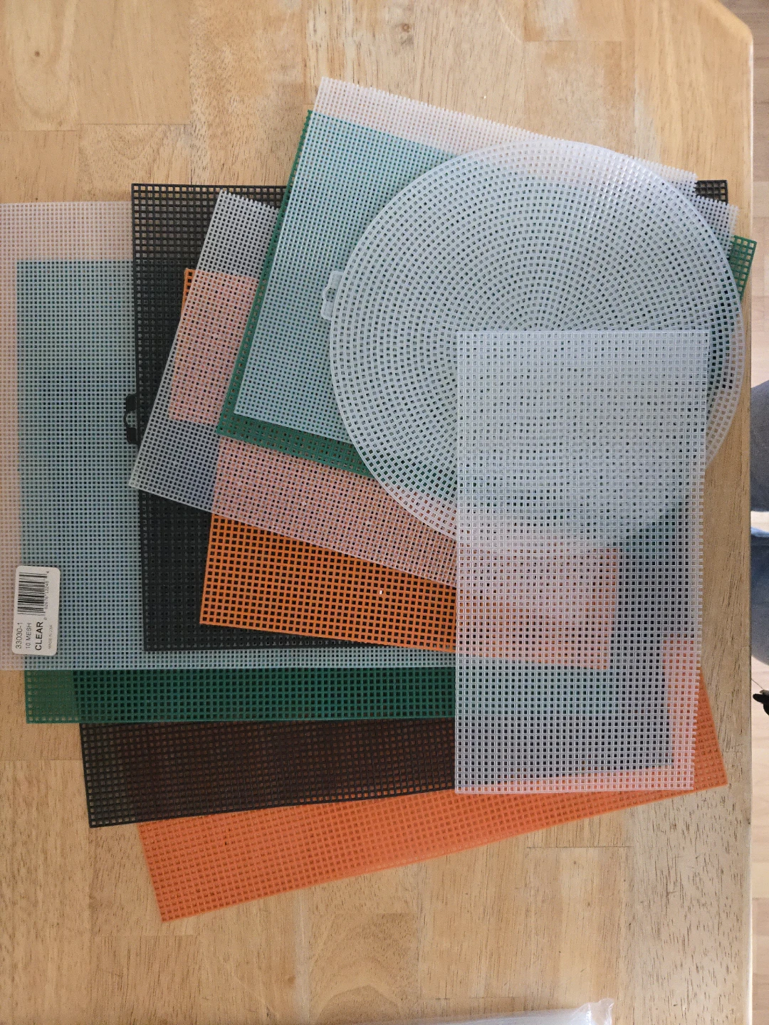 Plastic Canvas Sheets & Circles Assorted Colors