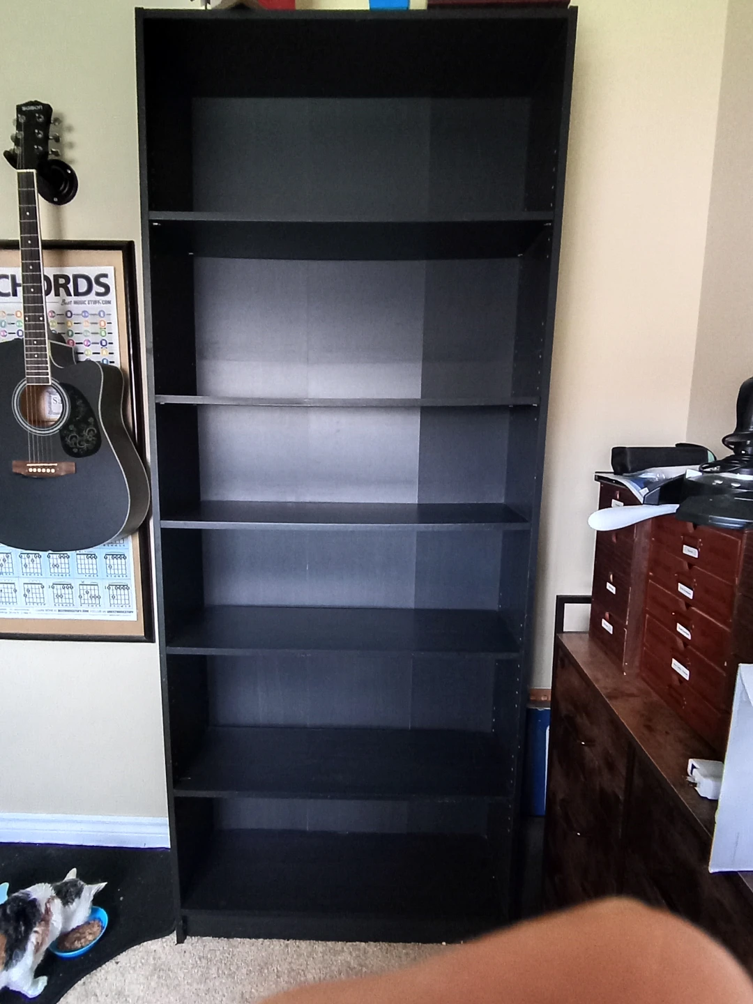 Black 5-Shelf Bookshelf