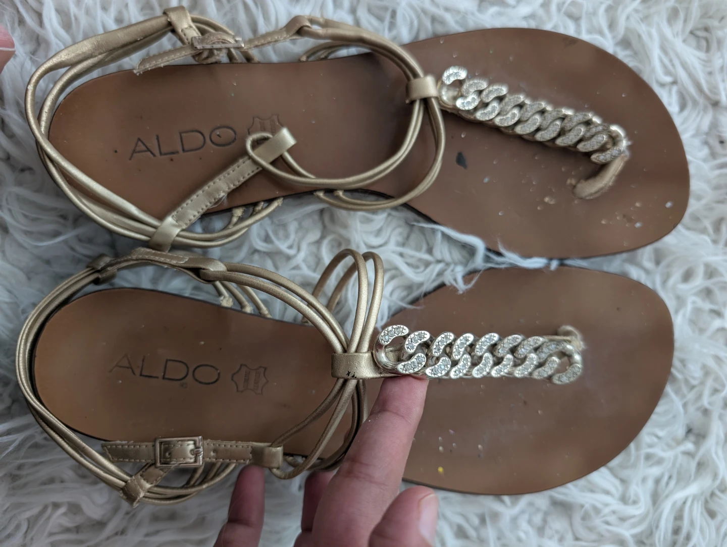 ALDO Gold Chain Detail Strappy Sandals - photo 2