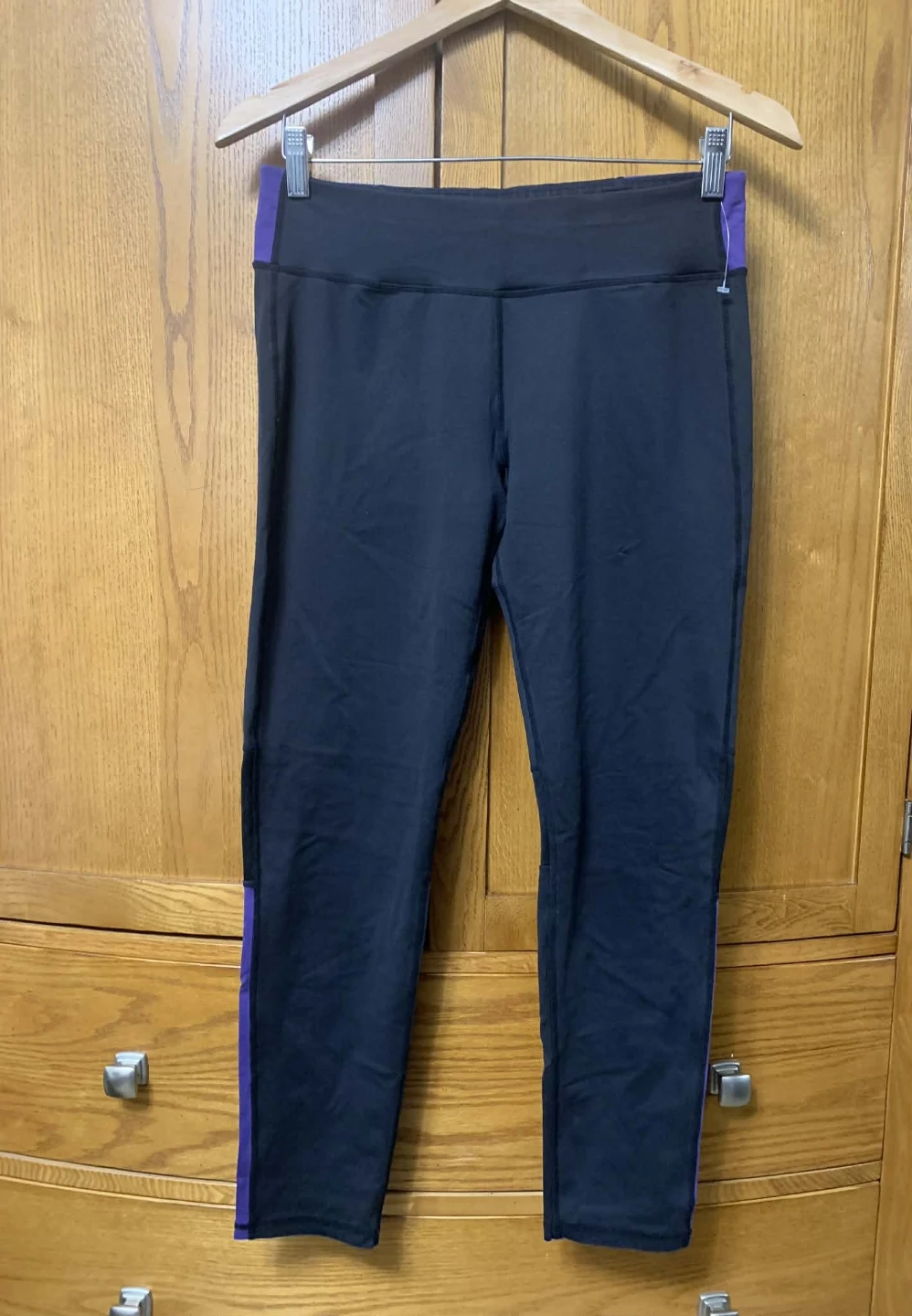 Calvin Klein Performance Black & Purple Leggings Size L