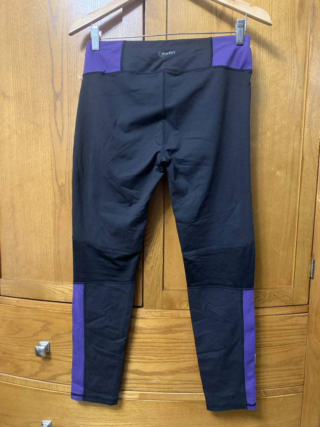 Calvin Klein Performance Black & Purple Leggings Size L - photo 2