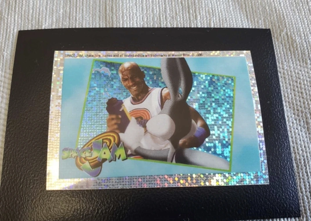1996 UD space jam Jordan refractor sticker 223