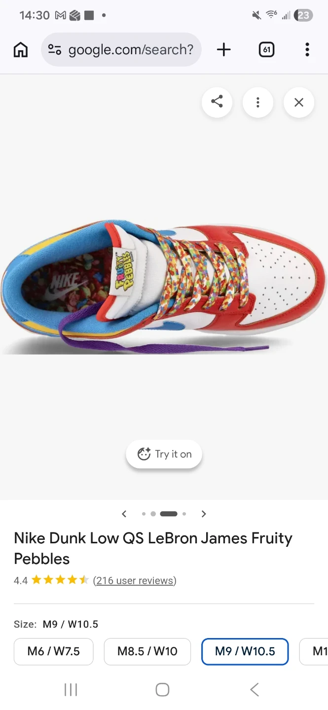 Nike Dunk Low QS LeBron James "Fruity Pebbles" M9 - photo 3