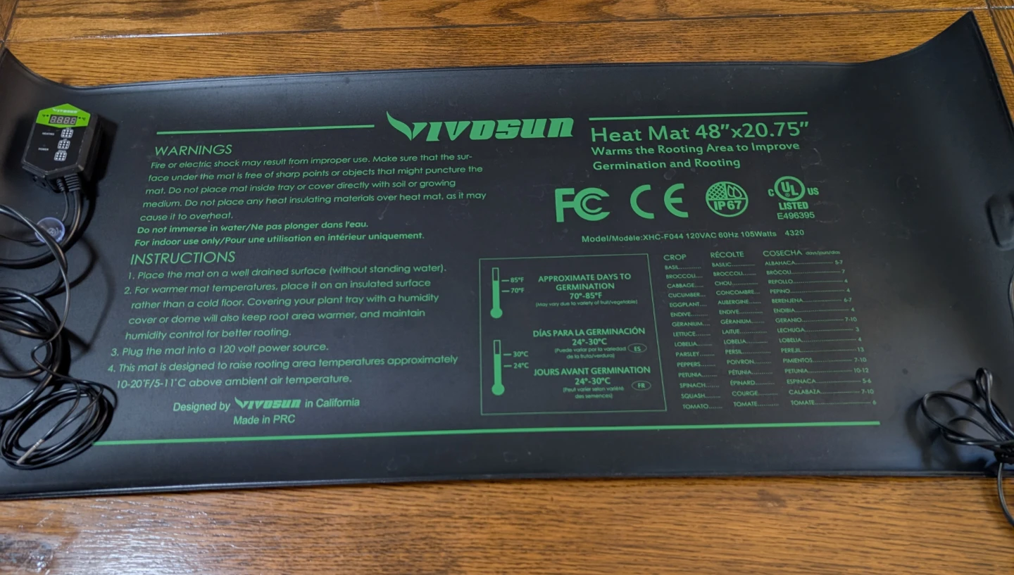 VIVOSUN Heat Mat and Digital Thermostat Combo - 48"x20.75"