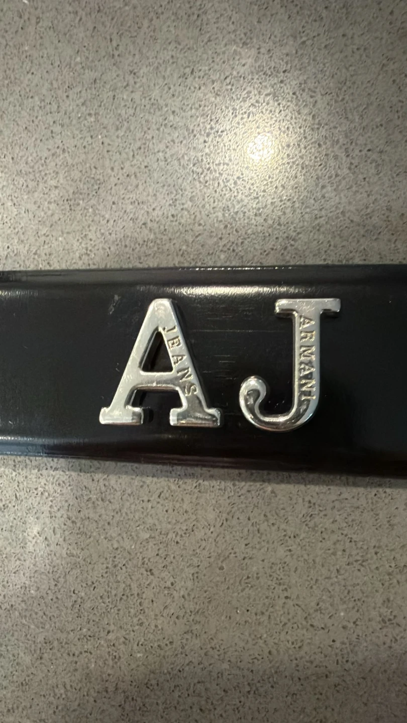 Armani Jeans (AJ) Black Leather Belt - photo 4