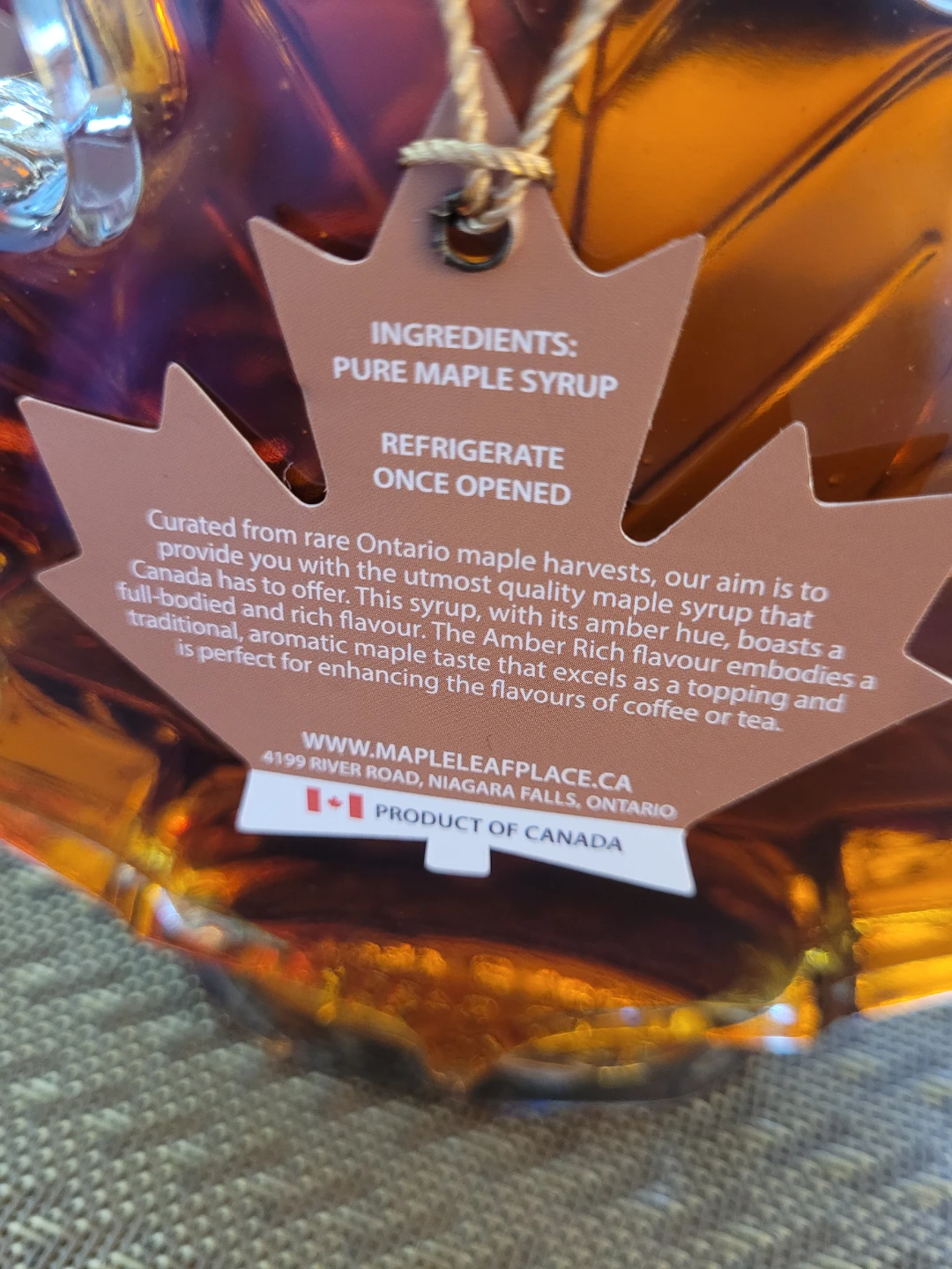 Maple Leaf Place Amber Rich Flavour Pure Maple Syrup (3 x 250ml) - photo 2
