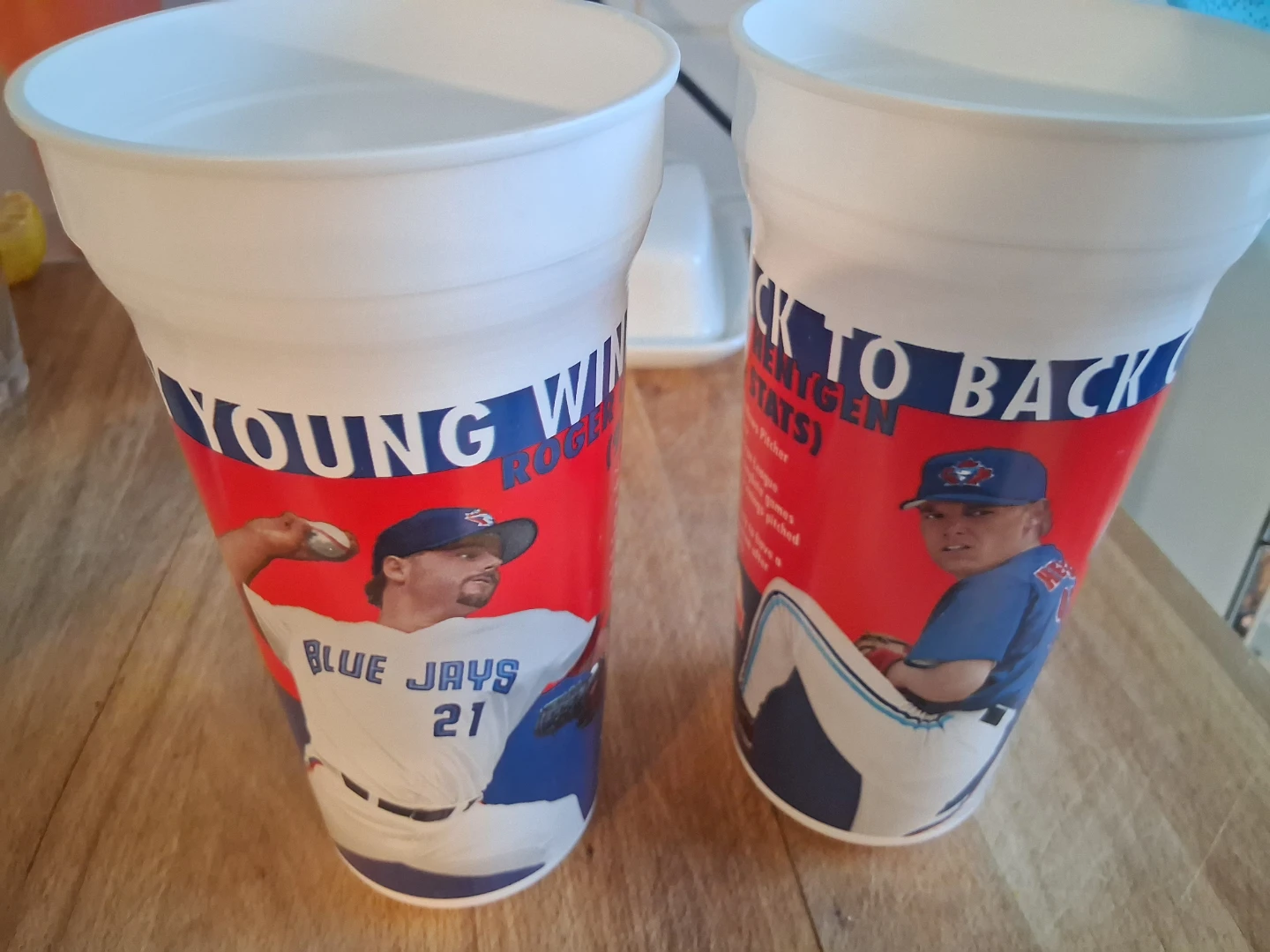 Toronto Blue Jays McDonald's Cups - Roger Clemens & Pat Hentgen