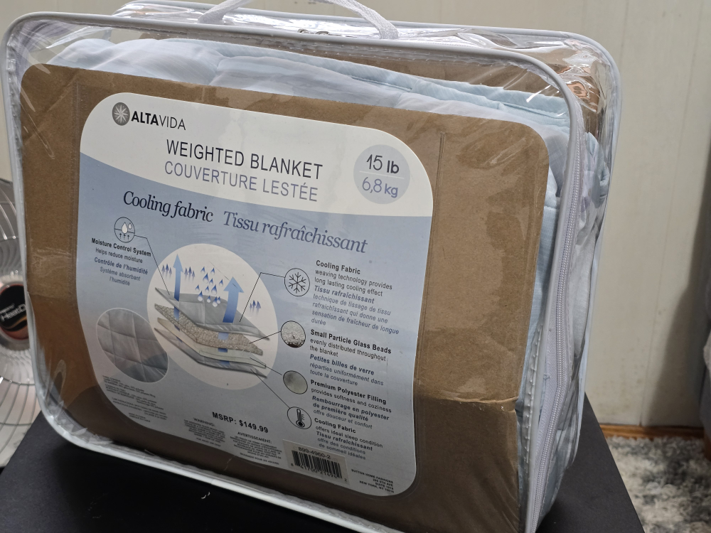AltaVida Weighted Blanket 15 lb Cooling Fabric