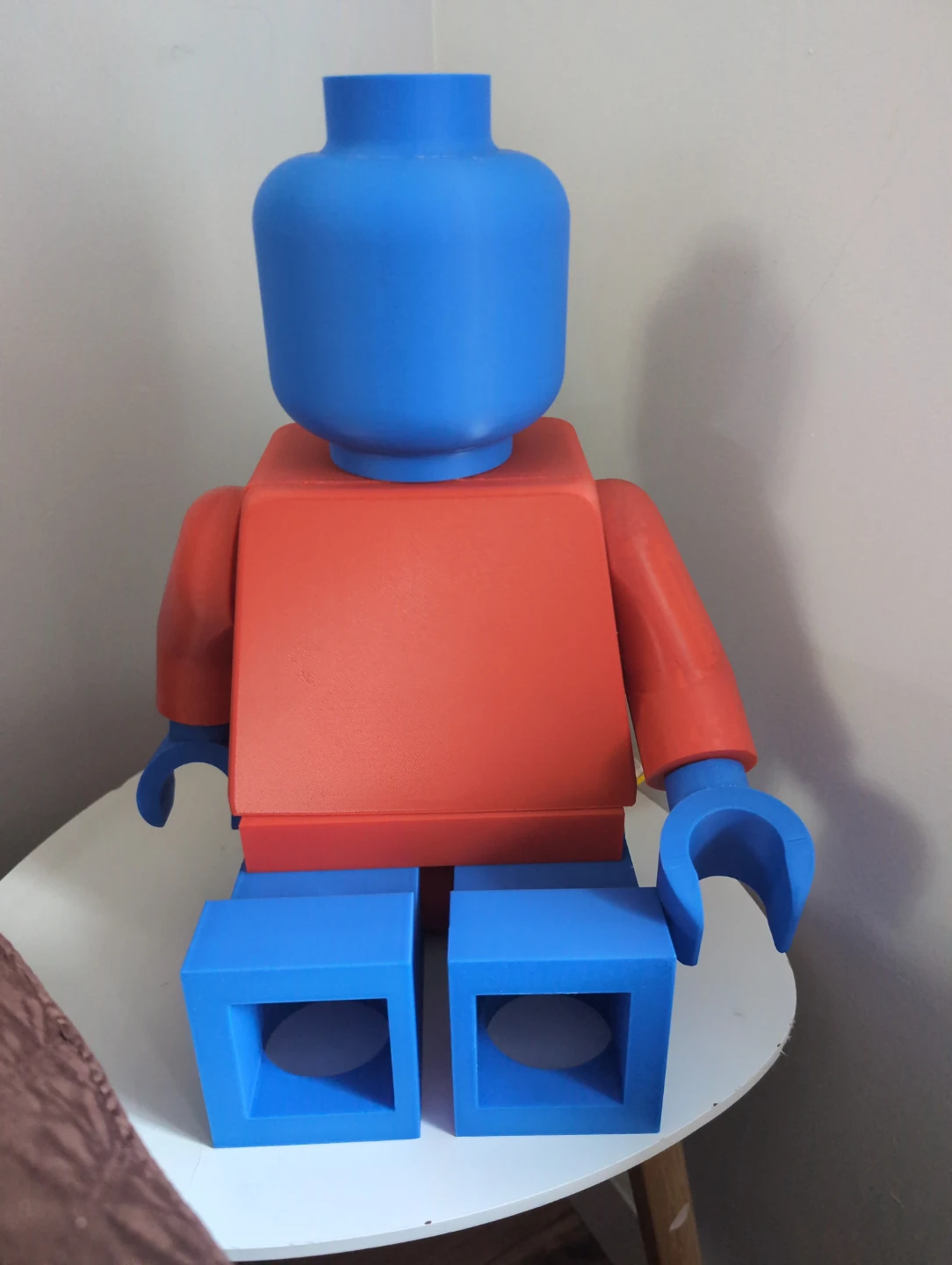 Giant Red and Blue Lego-Style Figure - photo 2