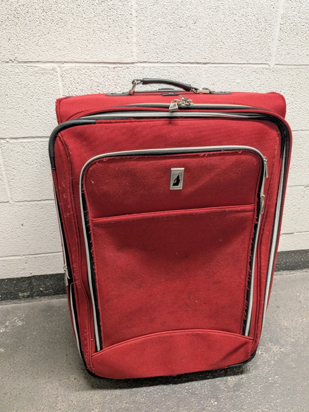 London Fog Red Rolling Suitcase
