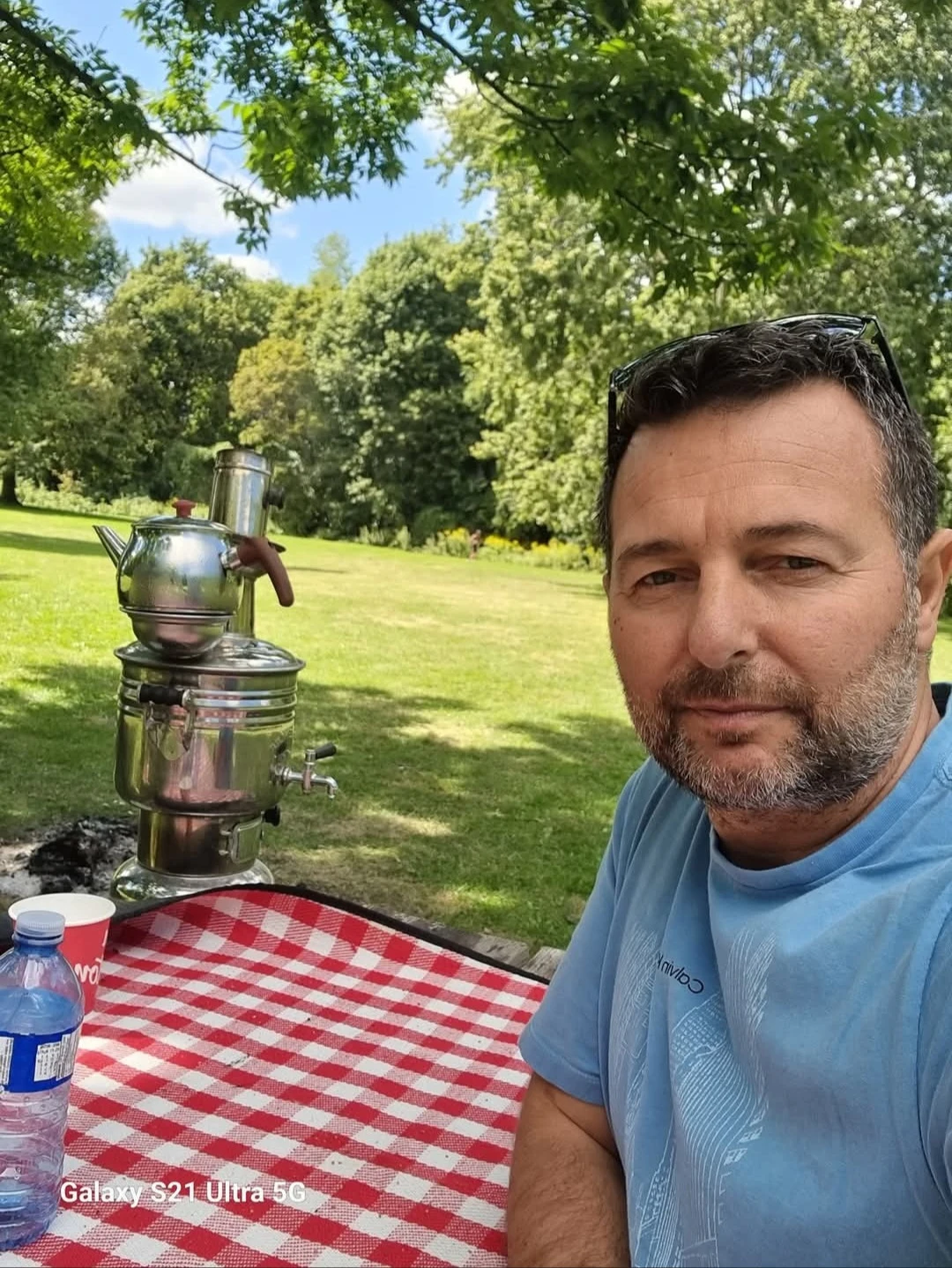 KS11 (4 LT) Chrome Charcoal Samovar (Porcelain Handle) - photo 2