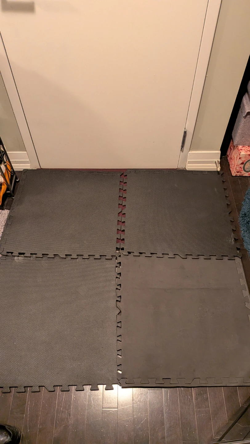 Set of 4 Black Interlocking Foam Floor Mats